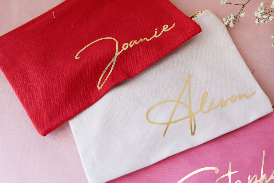 Personalized makeup bag (Blush)