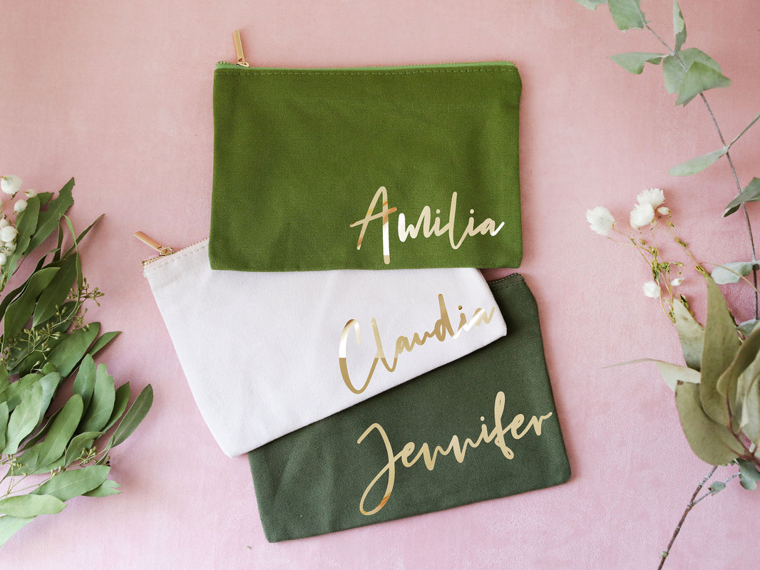 Personalized makeup bag (Beige)