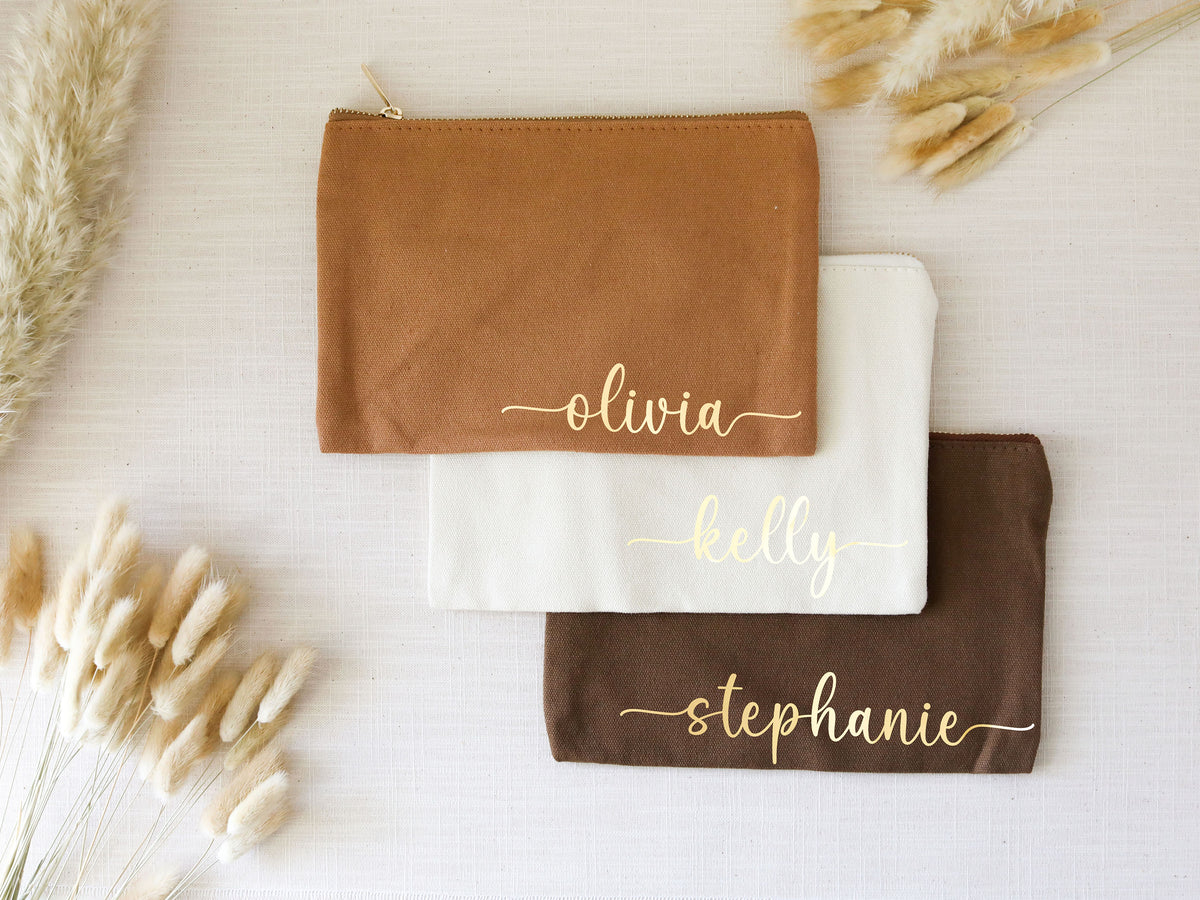 Personalized makeup bag (Beige)